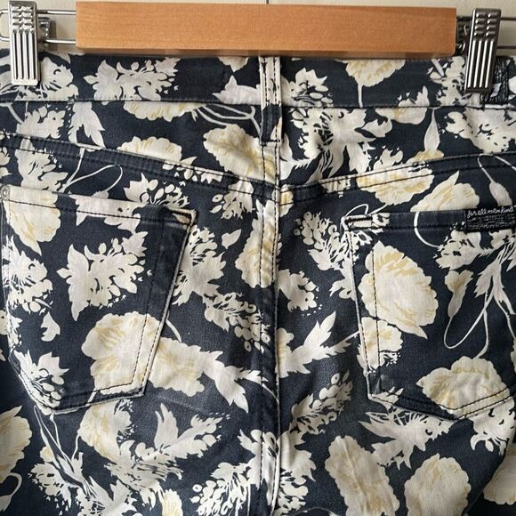 7 FOR ALL MANKIND The Cropped Skinny - Black Floral 26 - Picture 5 of 12